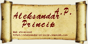 Aleksandar Princip vizit kartica